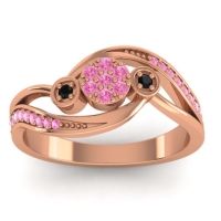 Pink Tourmaline Fashion Ring In 18K Rose Gold With Black Onyx – Caya Simple Ring