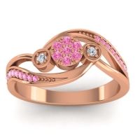 Pink Tourmaline Fashion Ring In 18K Rose Gold With Lab Diamond – Caya Simple Ring