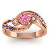 Simple Floral Pave Bypass Caya Ring