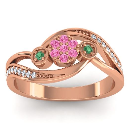 Simple Floral Pave Bypass Caya Ring