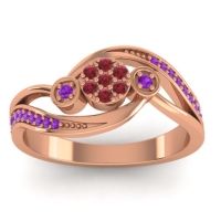 Ruby Fashion Ring In 18K Rose Gold With Amethyst – Caya Simple Ring