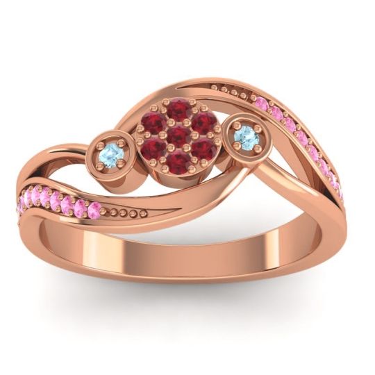 Simple Floral Pave Bypass Caya Ring