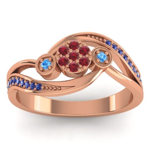 Simple Floral Pave Bypass Caya Ring