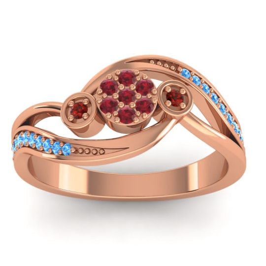 Simple Floral Pave Bypass Caya Ring