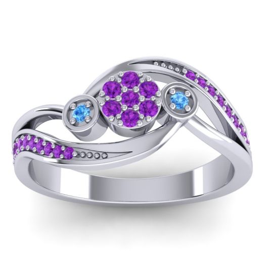 Simple Floral Pave Bypass Caya Ring