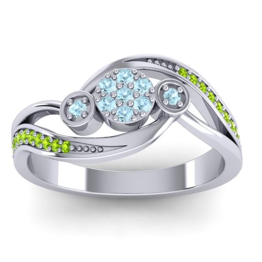 Simple Floral Pave Bypass Caya Ring