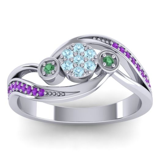 Simple Floral Pave Bypass Caya Ring