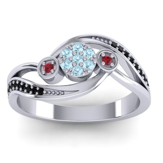 Simple Floral Pave Bypass Caya Ring