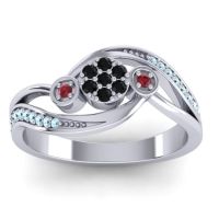 Simple Floral Pave Bypass Caya Ring