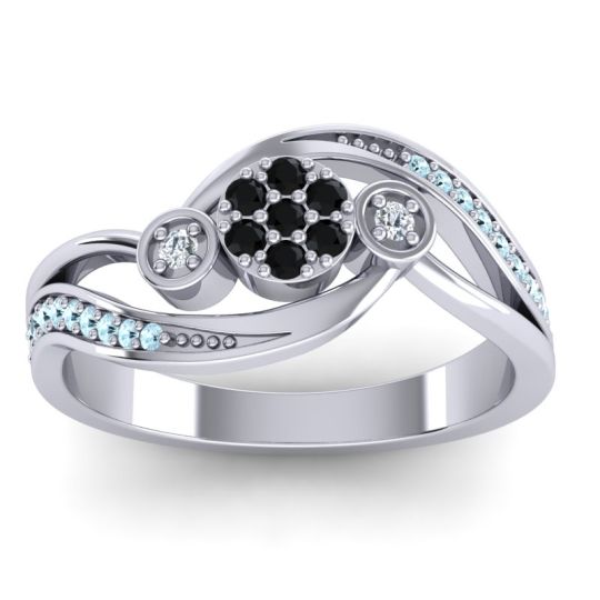 Simple Floral Pave Bypass Caya Ring