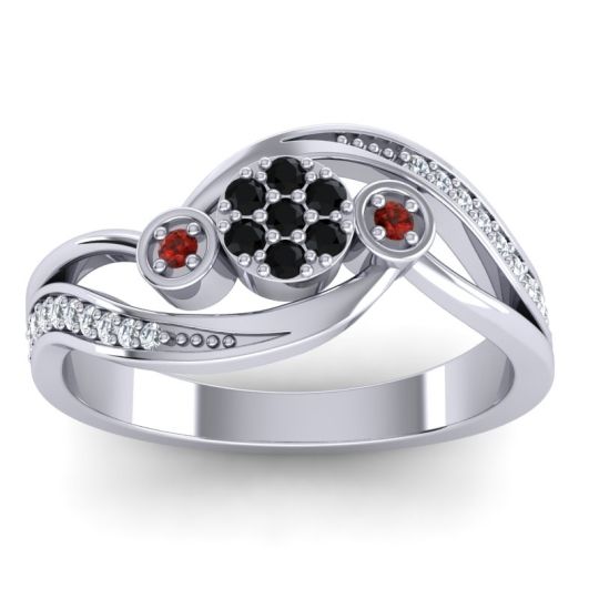 Simple Floral Pave Bypass Caya Ring