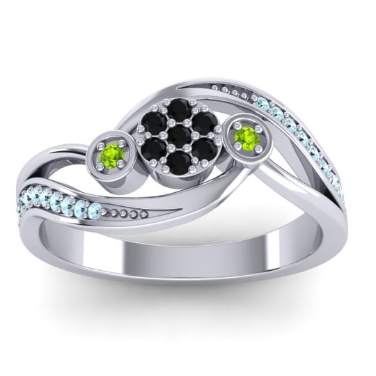 Simple Floral Pave Bypass Caya Ring