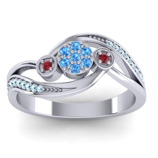 Simple Floral Pave Bypass Caya Ring