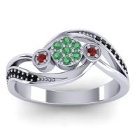 Simple Floral Pave Bypass Caya Ring