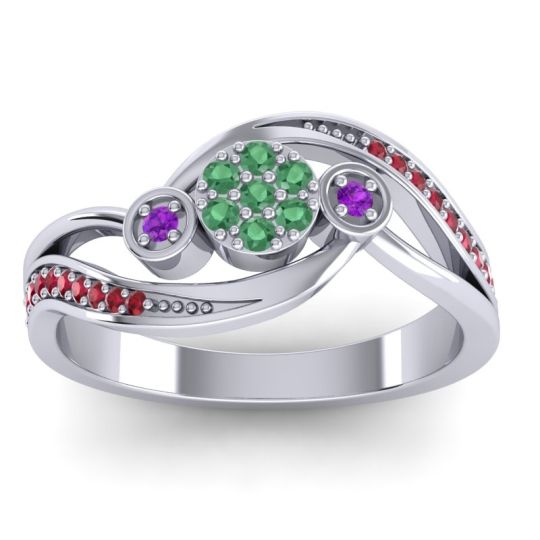 Simple Floral Pave Bypass Caya Ring