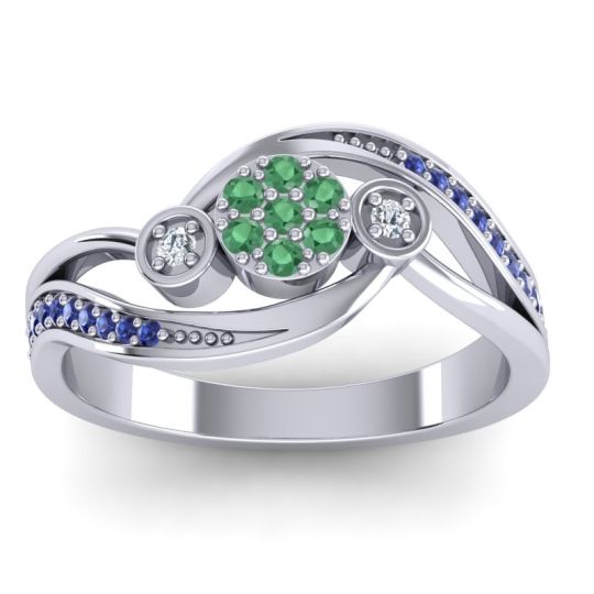 Simple Floral Pave Bypass Caya Ring