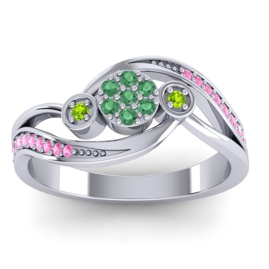 Simple Floral Pave Bypass Caya Ring