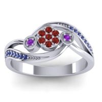 Simple Floral Pave Bypass Caya Ring