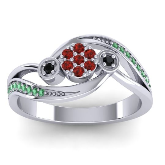 Simple Floral Pave Bypass Caya Ring