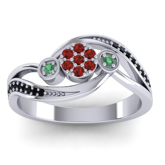 Simple Floral Pave Bypass Caya Ring