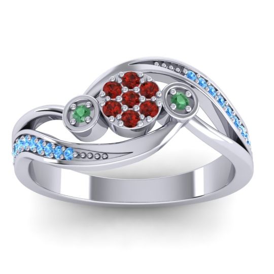 Simple Floral Pave Bypass Caya Ring