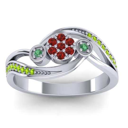 Simple Floral Pave Bypass Caya Ring