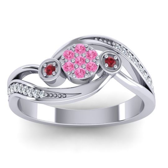 Simple Floral Pave Bypass Caya Ring