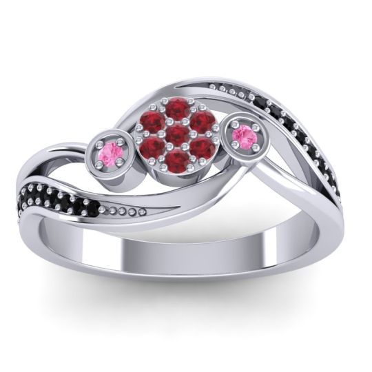 Simple Floral Pave Bypass Caya Ring