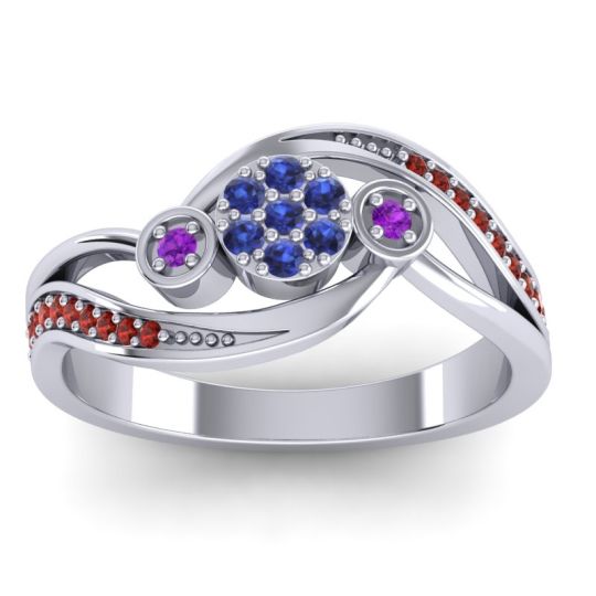 Simple Floral Pave Bypass Caya Ring