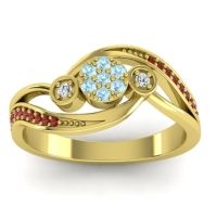 Simple Floral Pave Bypass Caya Ring