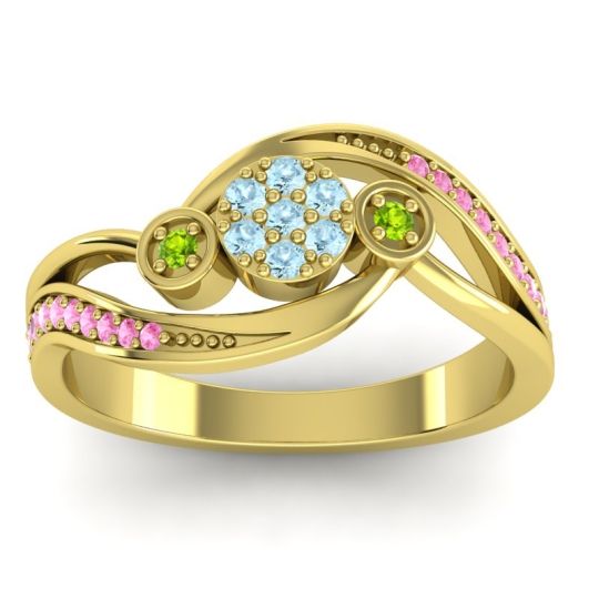 Simple Floral Pave Bypass Caya Ring