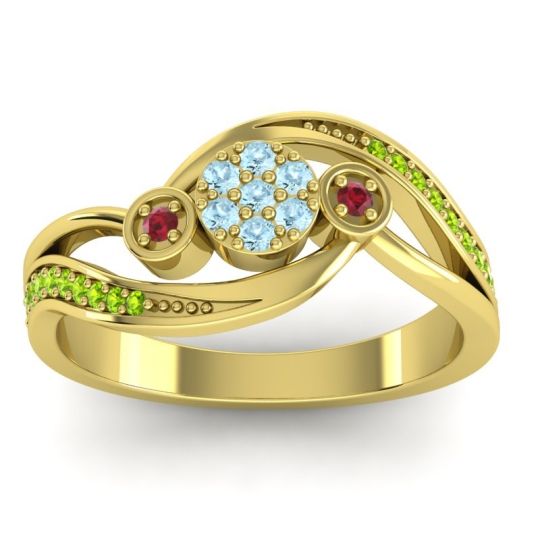 Simple Floral Pave Bypass Caya Ring