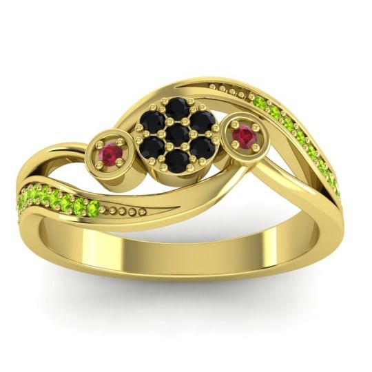 Simple Floral Pave Bypass Caya Ring