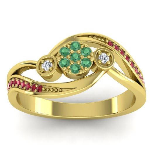 Simple Floral Pave Bypass Caya Ring