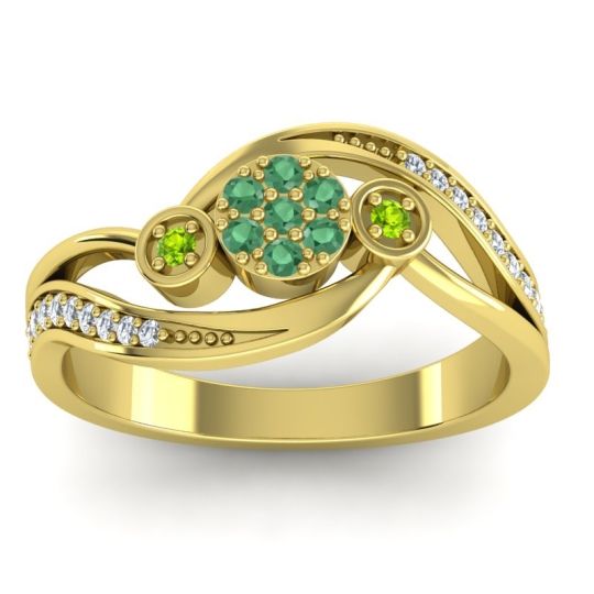 Simple Floral Pave Bypass Caya Ring