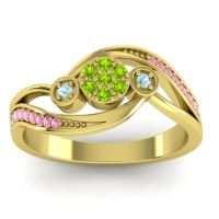 Simple Floral Pave Bypass Caya Ring