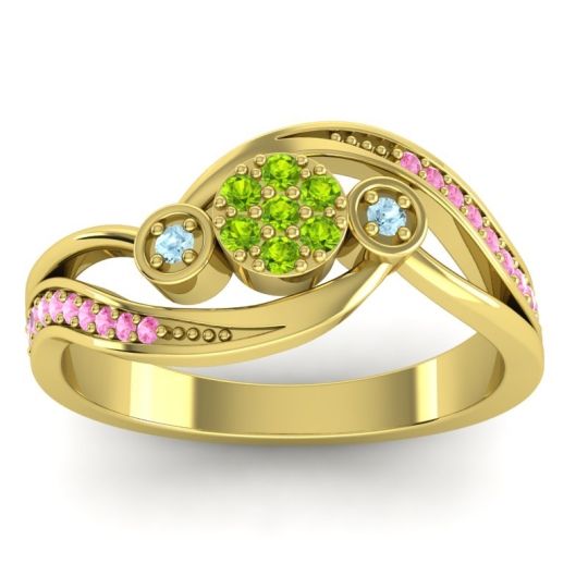 Simple Floral Pave Bypass Caya Ring
