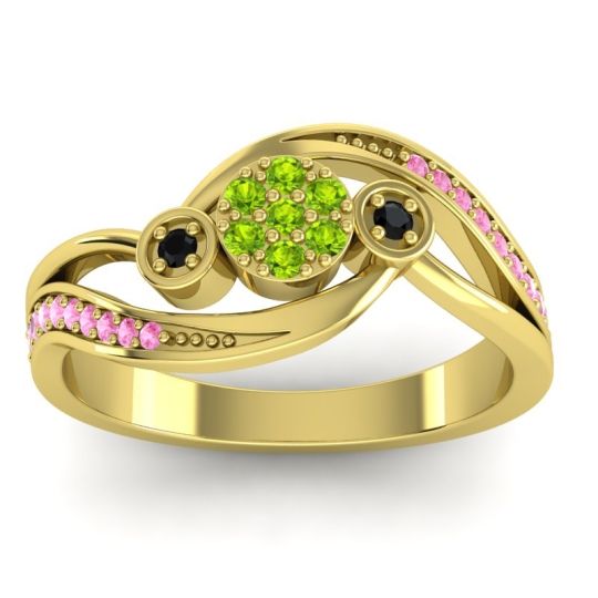 Simple Floral Pave Bypass Caya Ring