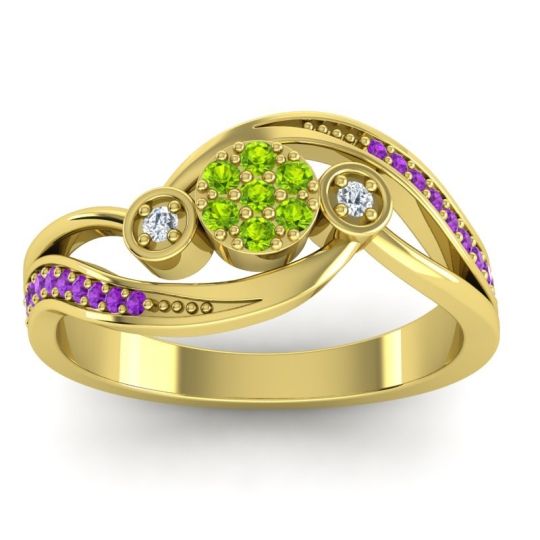 Simple Floral Pave Bypass Caya Ring