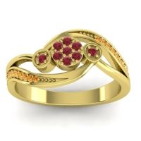 Ruby Fashion Ring In 18k Yellow Gold With Citrine – Caya Simple Ring