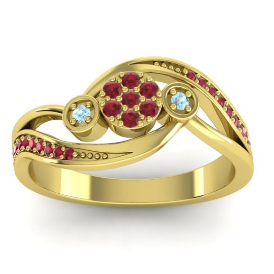 Simple Floral Pave Bypass Caya Ring