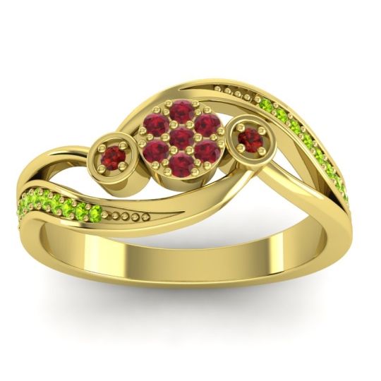 Simple Floral Pave Bypass Caya Ring