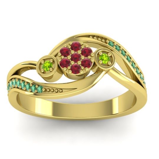 Simple Floral Pave Bypass Caya Ring