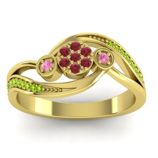 Simple Floral Pave Bypass Caya Ring