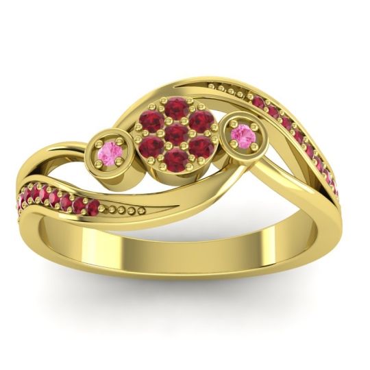 Simple Floral Pave Bypass Caya Ring