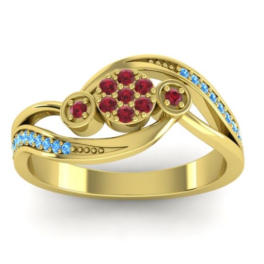 Simple Floral Pave Bypass Caya Ring