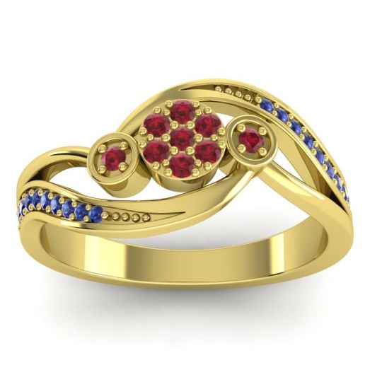 Simple Floral Pave Bypass Caya Ring