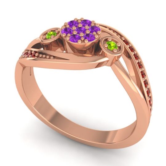 Simple Floral Pave Bypass Caya Ring