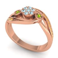 Simple Floral Pave Bypass Caya Ring