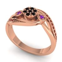 Simple Floral Pave Bypass Caya Ring